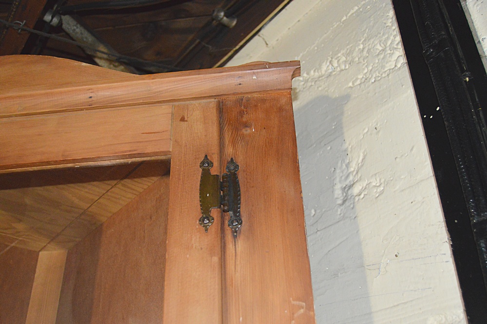 Colonial Style Pine and Poplar Corner Cupboard