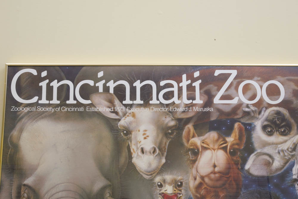 Framed Cincinnati Zoo Poster