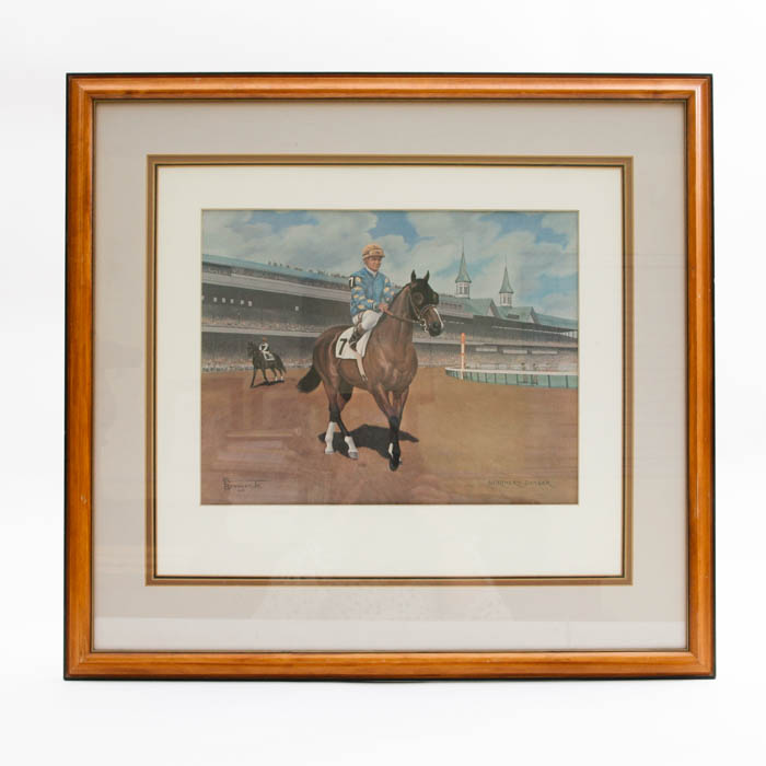 Allen F Brewer Jr. Framed Offset Lithograph of Northern Dancer
