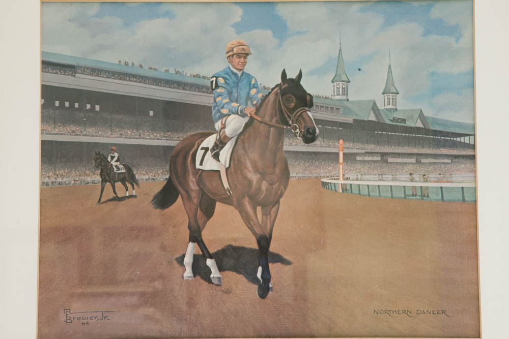 Allen F Brewer Jr. Framed Offset Lithograph of Northern Dancer