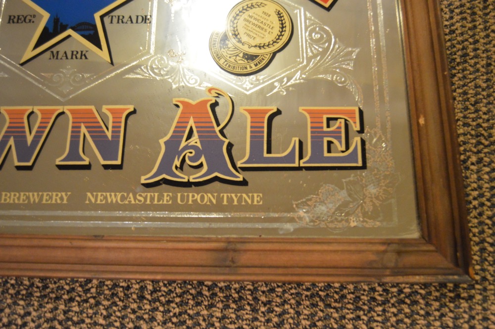 Newcastle Brown Ale Advertising Bar Mirror