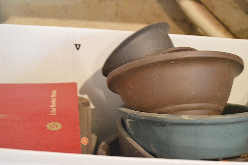 Bonsai Pottery Planters and Books