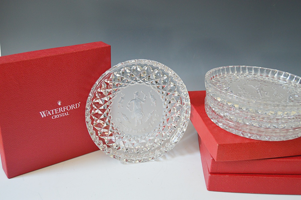 Waterford Crystal Collectible Christmas Plates with Boxes