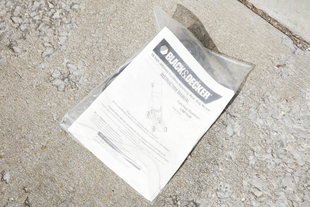 Black and Decker Cordless Electric Lawnmower