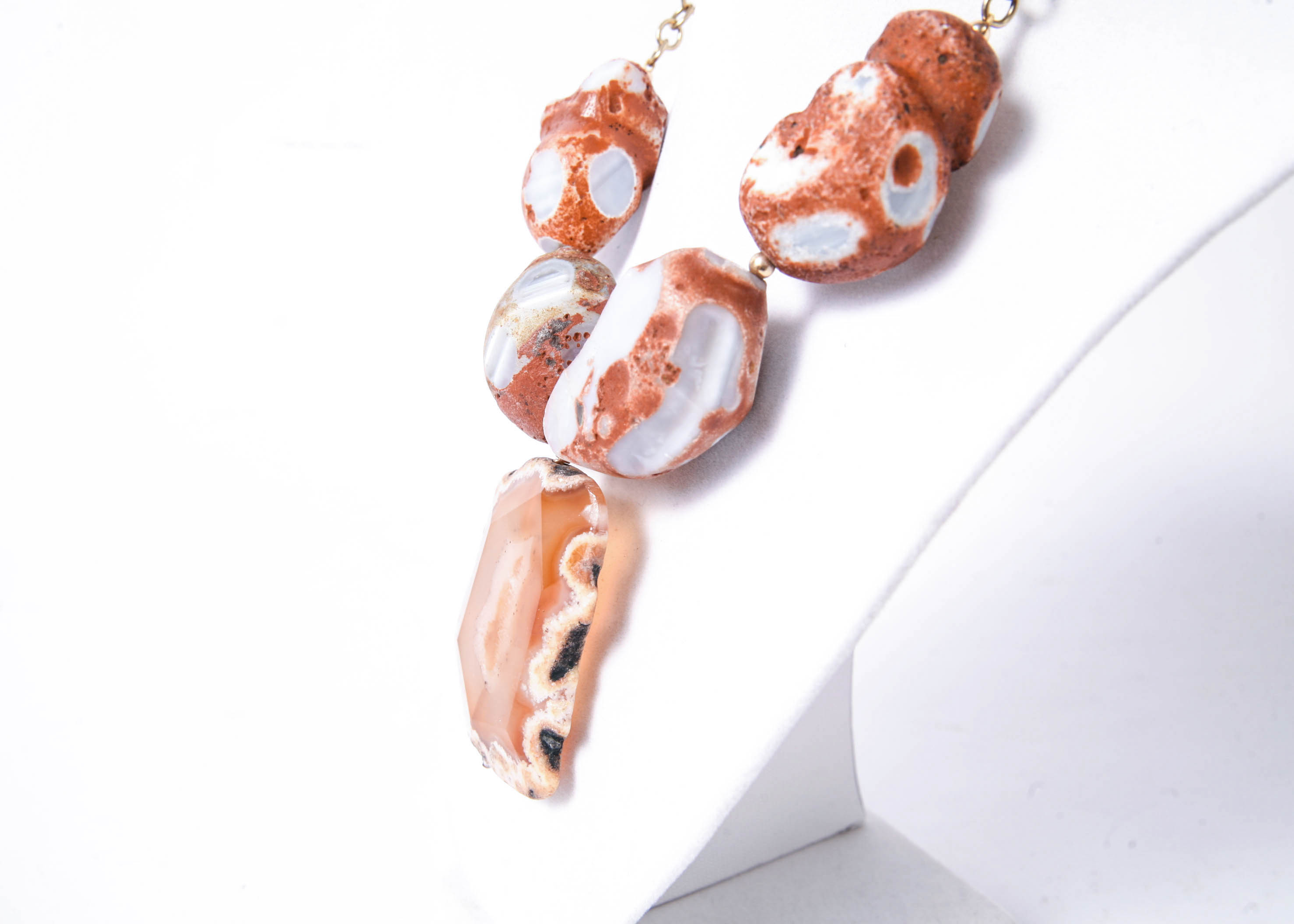 Drusy Agate Stone Statement Necklace