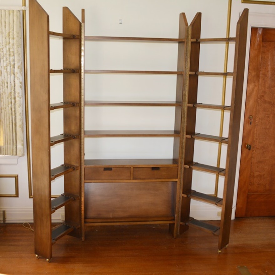 Mid Century Modern Folding Bookcase