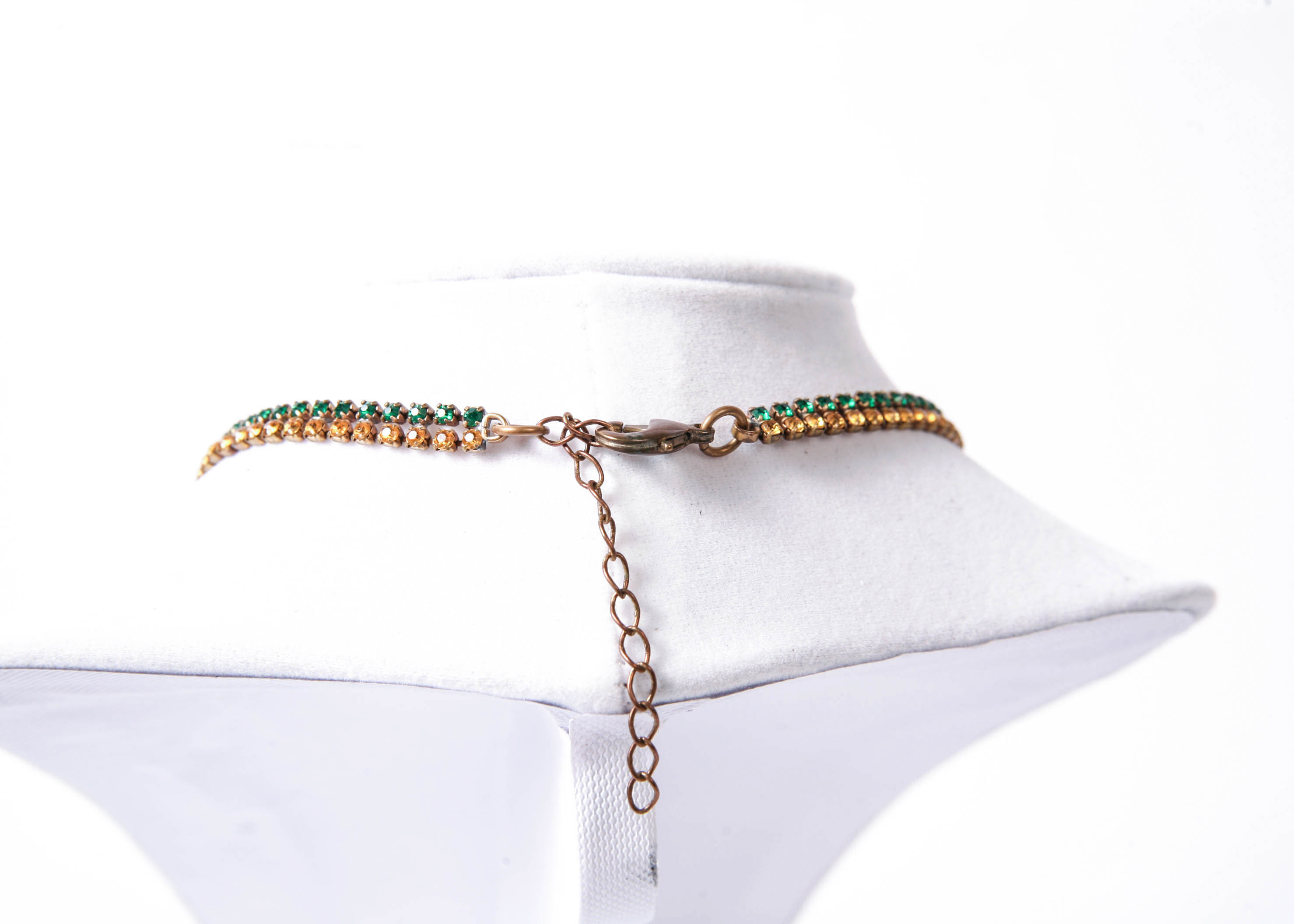 Vintage Lilien Czech Heart Necklace