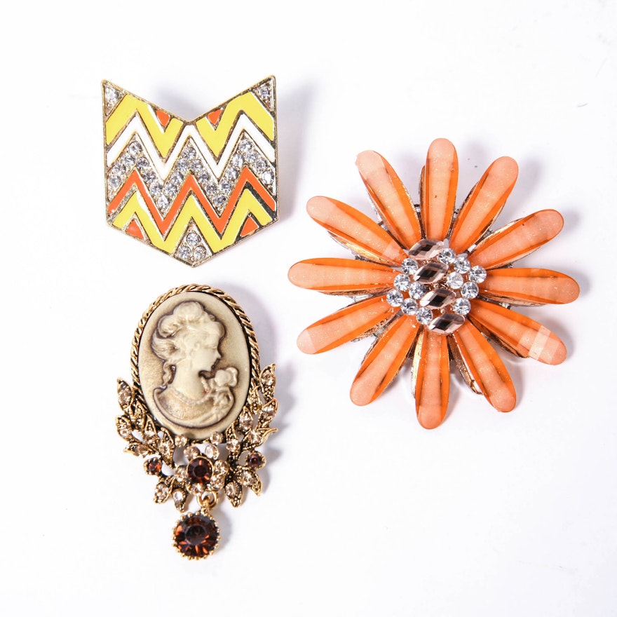 Trio of Brooches