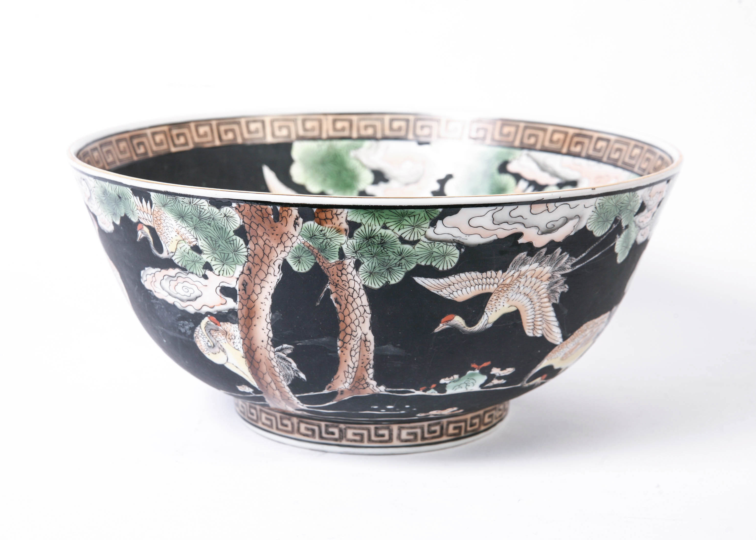 Chinese Hand Painted Macau Porcelain Bowl - Authentic Reproduction