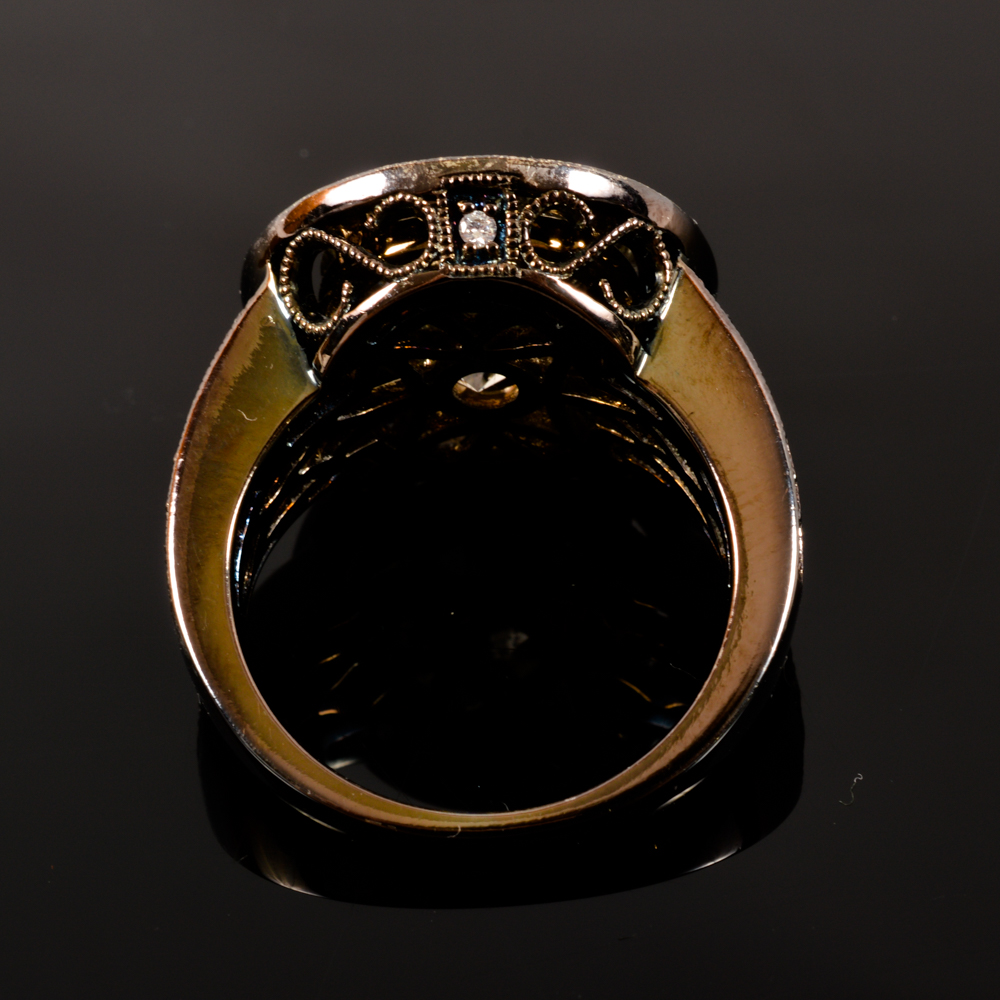 14KT White Gold 7.00ctw Fancy Brown Diamond Ring