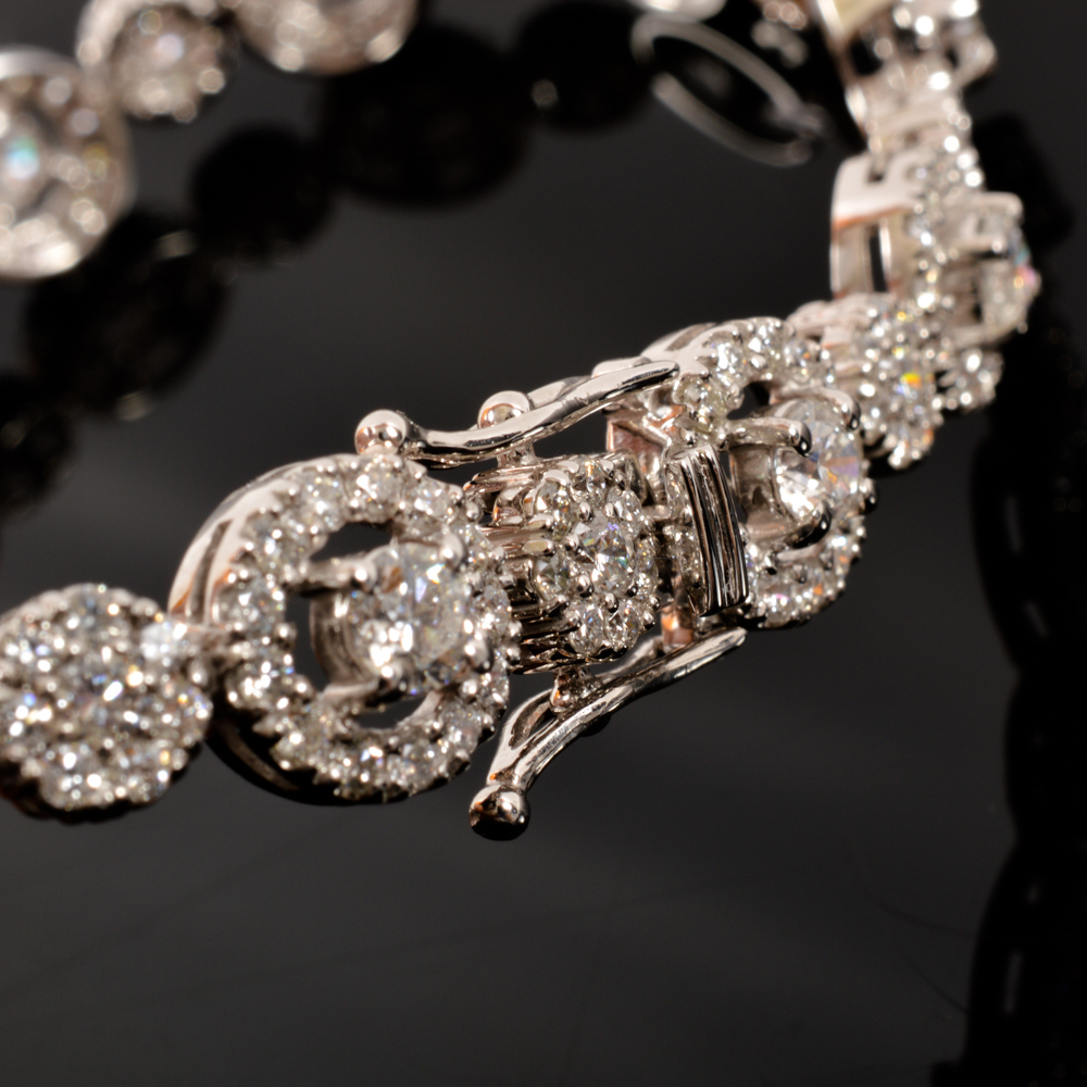 14KT White Gold Diamond Bracelet