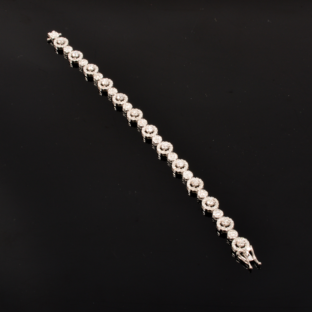 14KT White Gold Diamond Bracelet