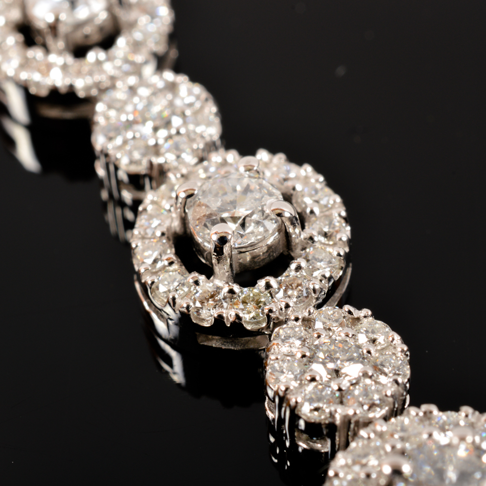 14KT White Gold Diamond Bracelet