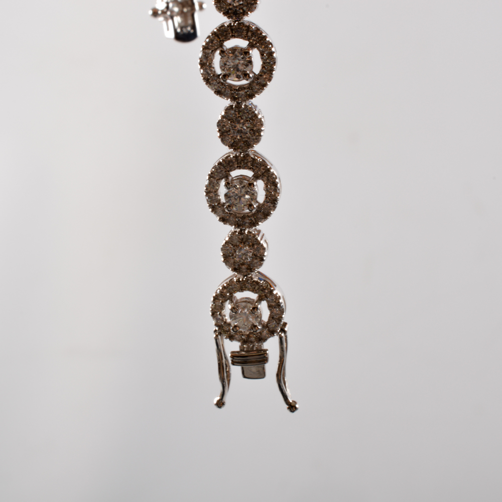 14KT White Gold Diamond Bracelet