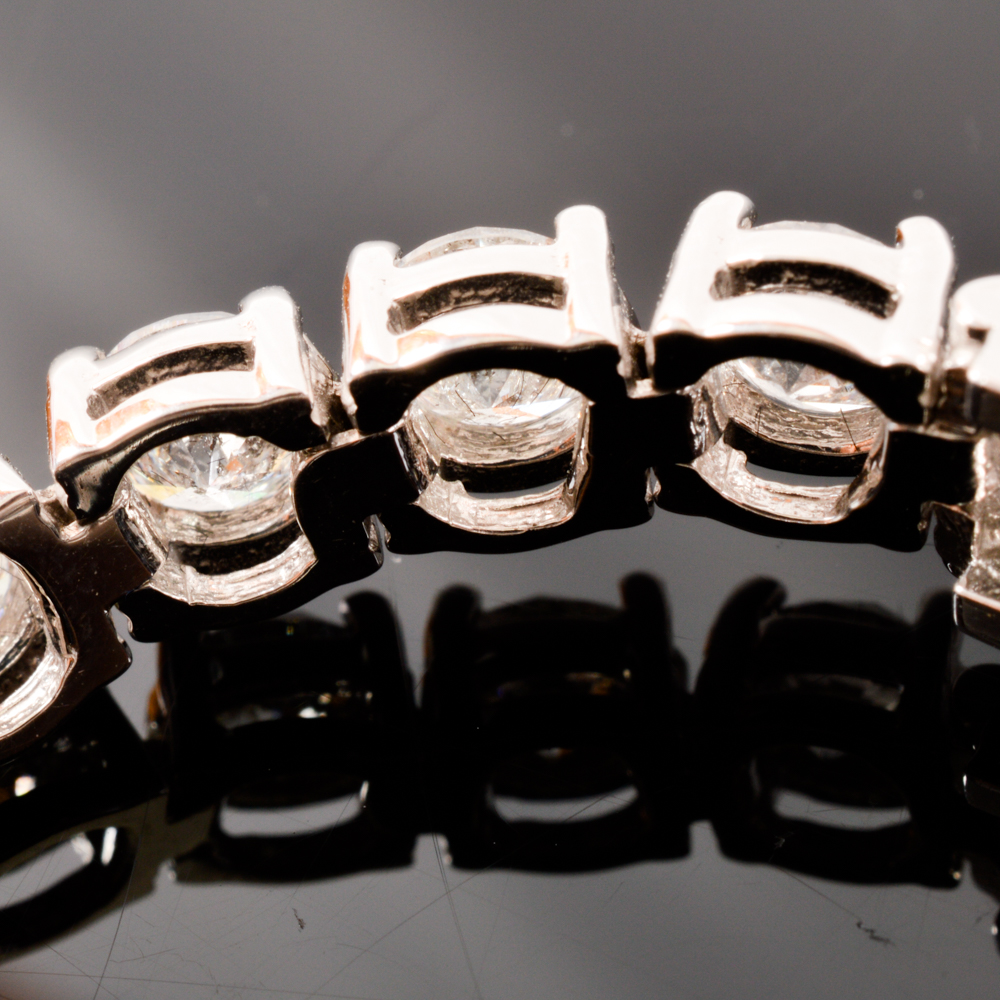 14KT White Gold 13.47ctw Diamond Tennis Bracelet