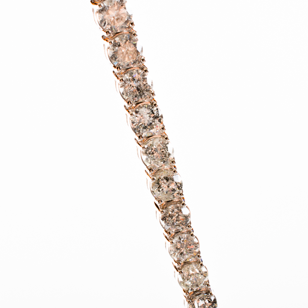 14KT White Gold 13.47ctw Diamond Tennis Bracelet