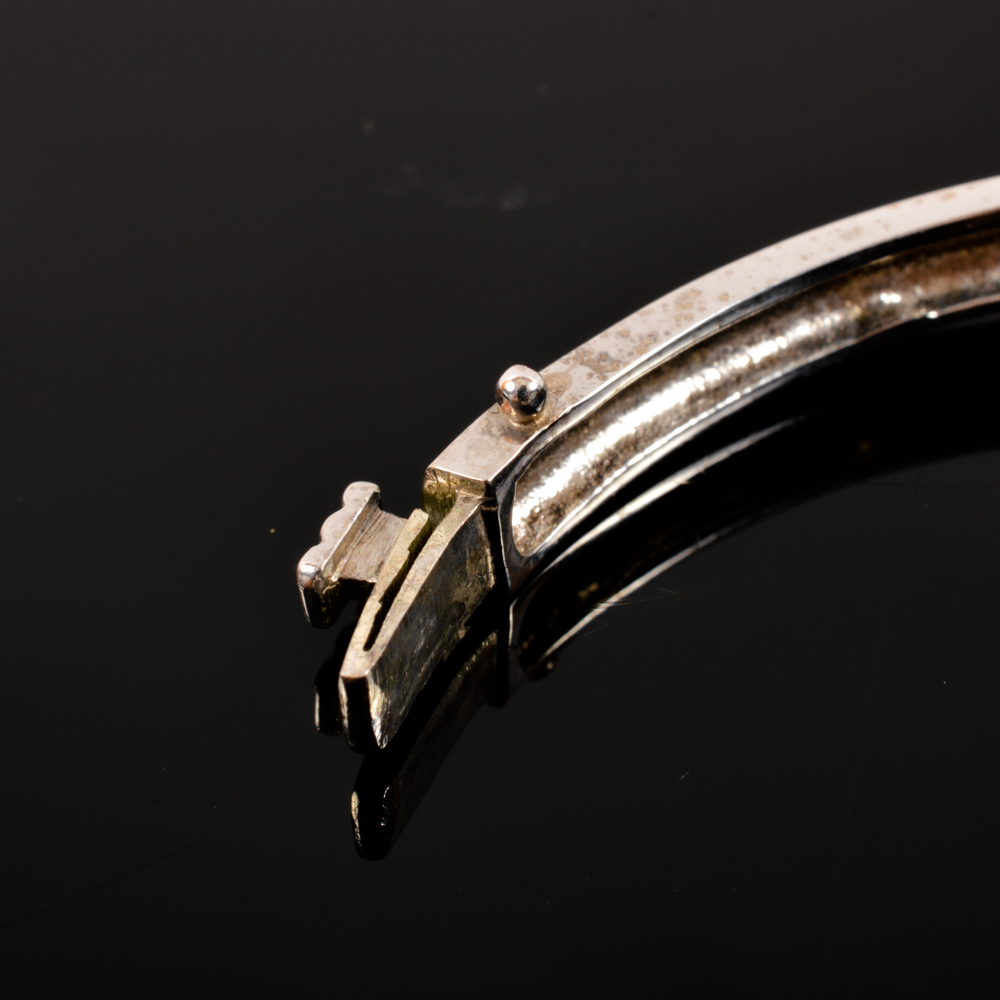 14KT White Gold Diamond Bangle Bracelet