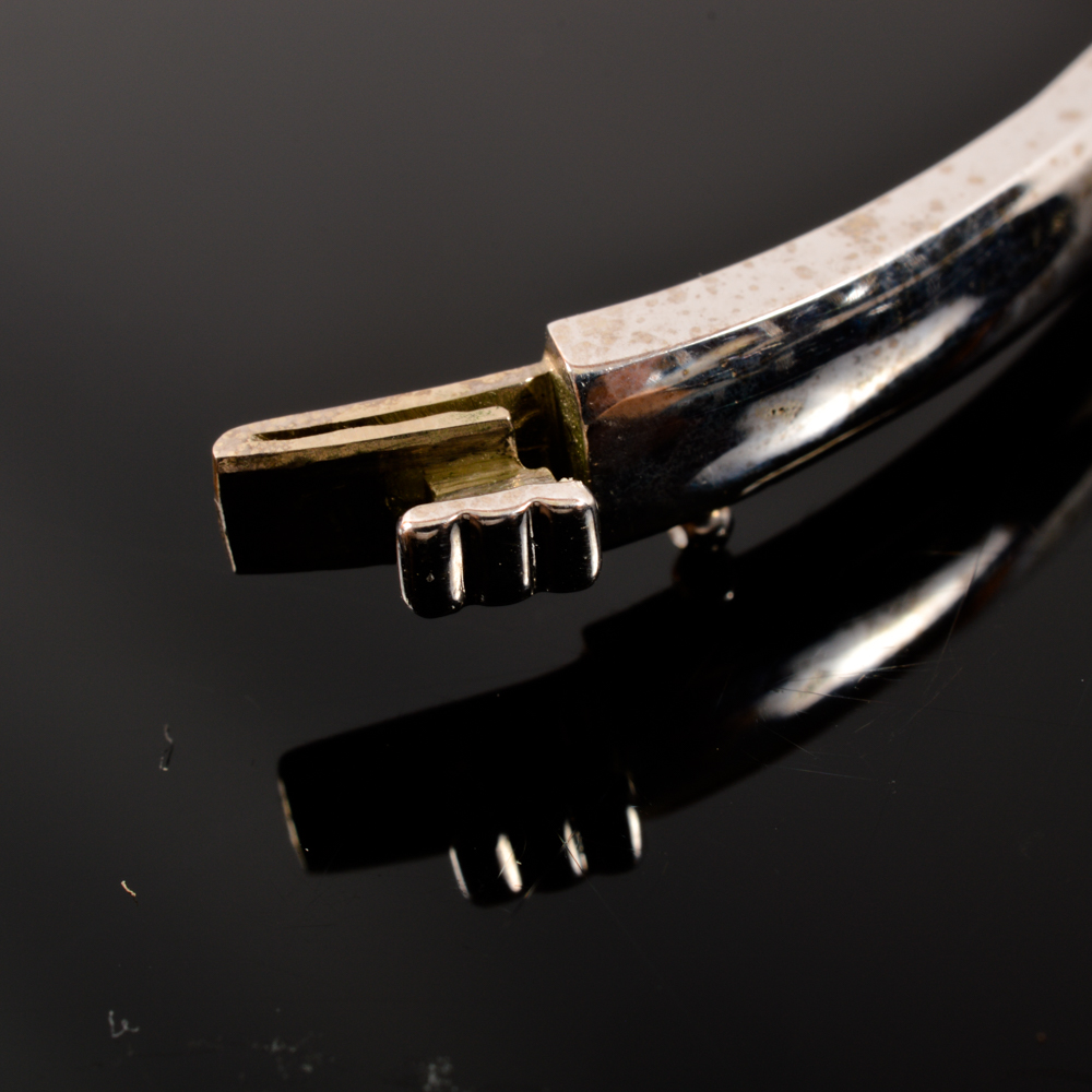 14KT White Gold Diamond Bangle Bracelet