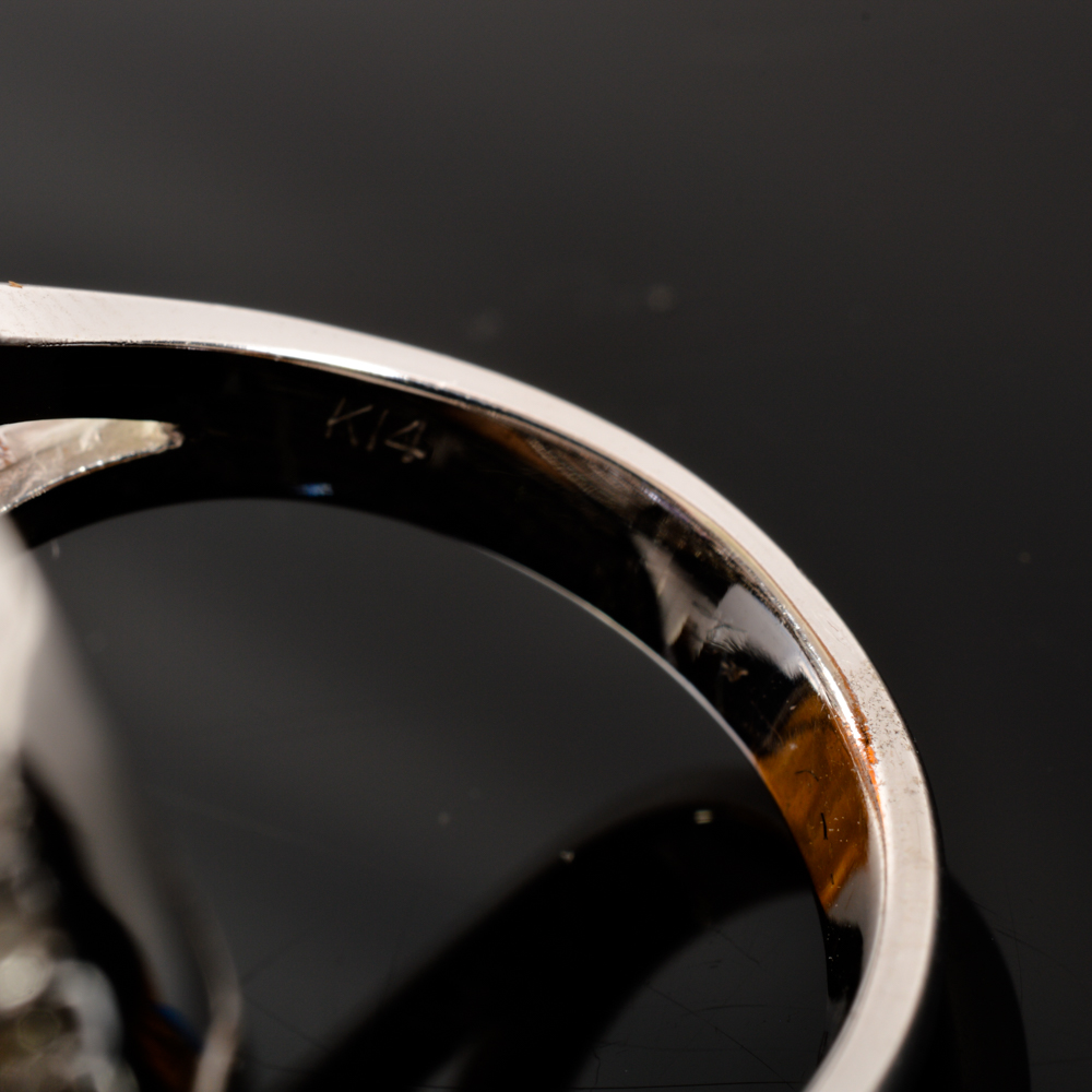 14K White Gold 5.56ct Tanzanite Diamond Ring