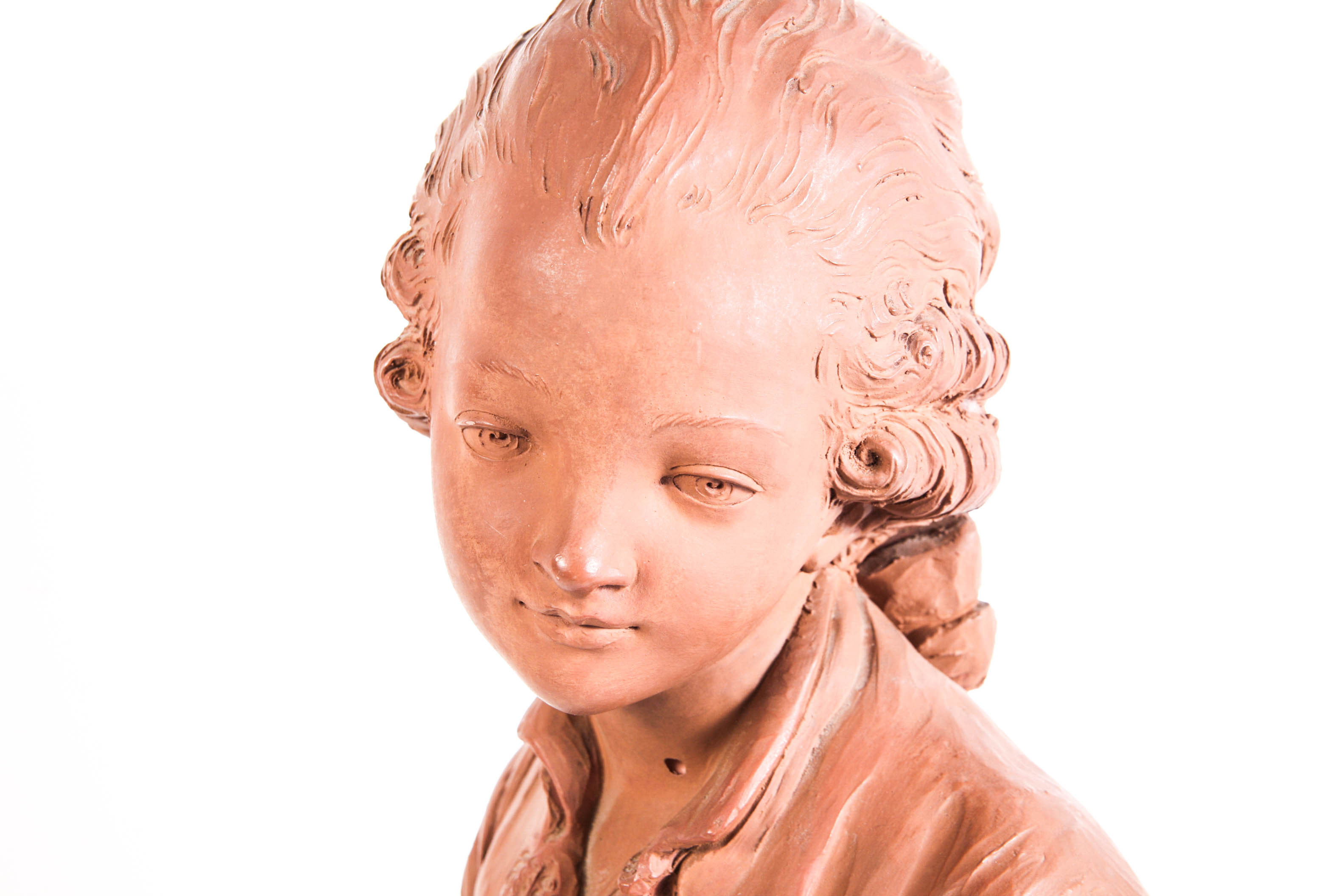 Houdon Style Louise and Alexandre Brogniart Plaster Busts