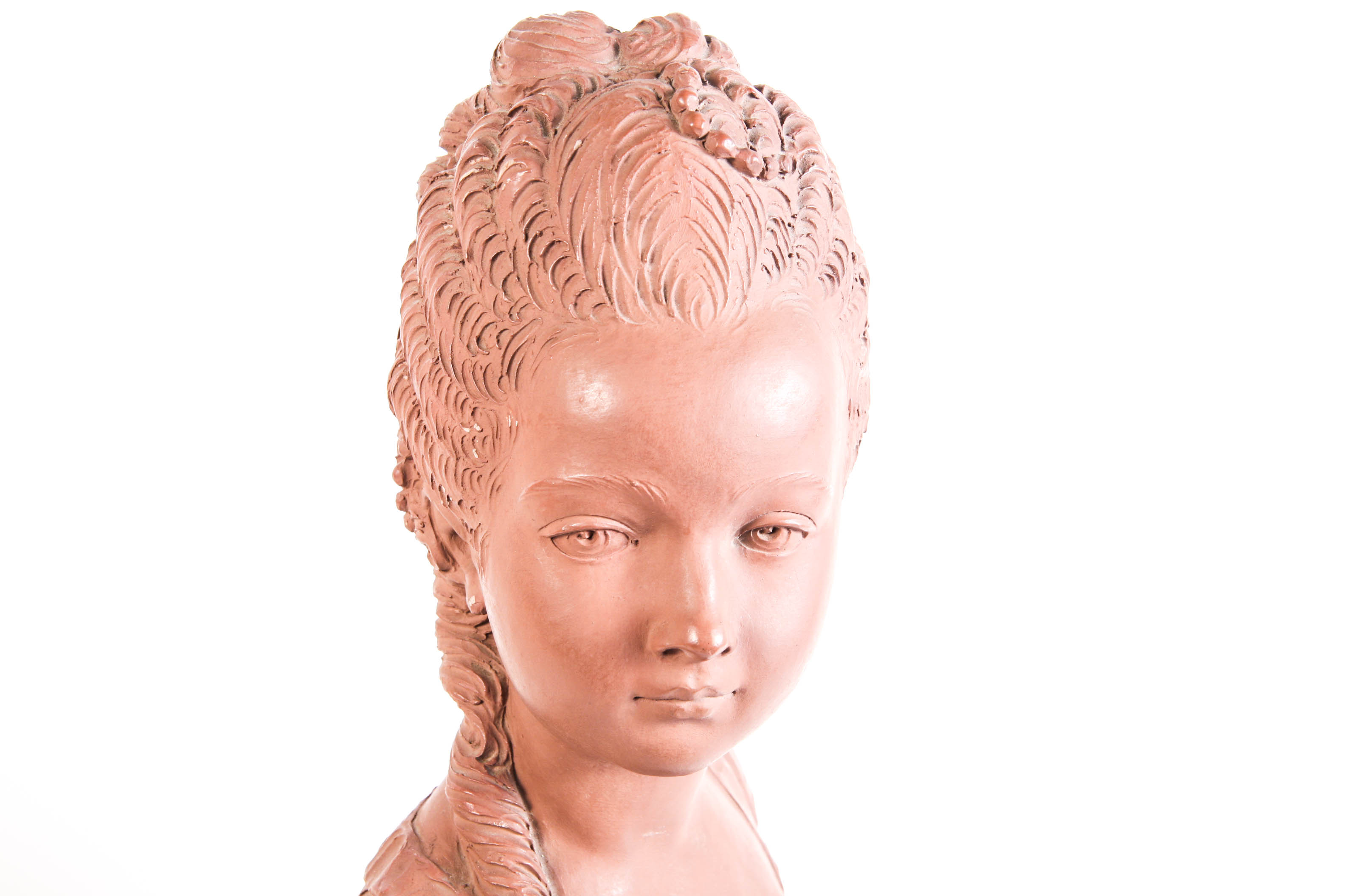 Houdon Style Louise and Alexandre Brogniart Plaster Busts