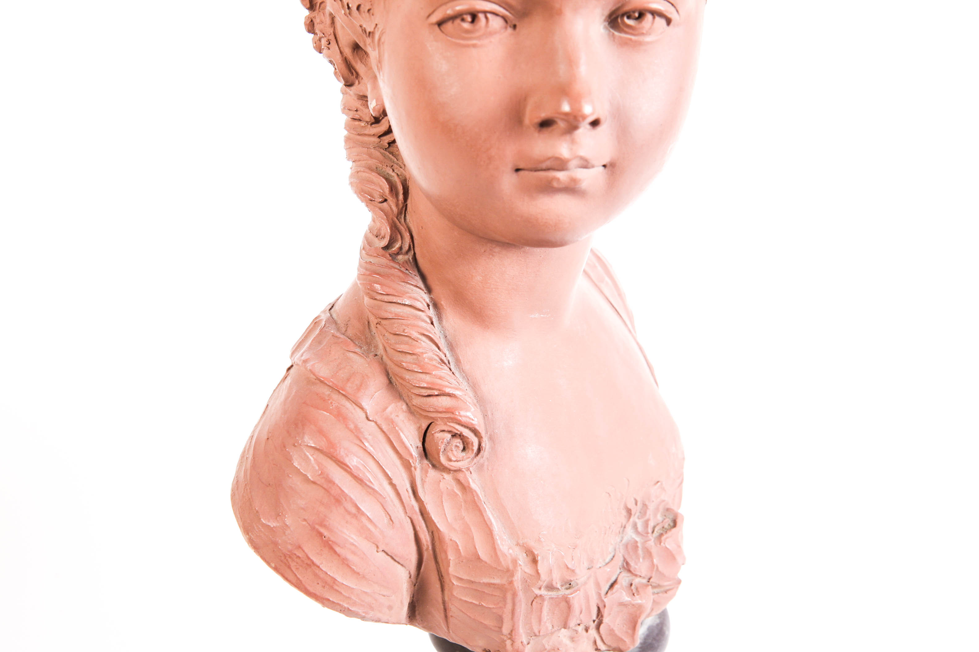 Houdon Style Louise and Alexandre Brogniart Plaster Busts