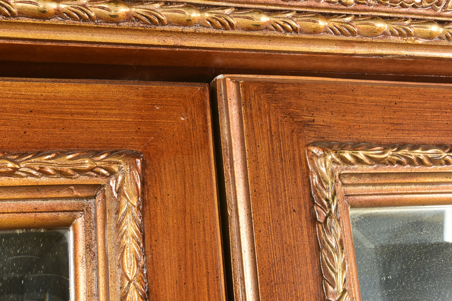 Ornate Mirrored Armoire