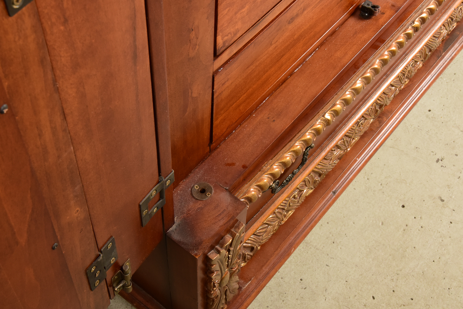 Ornate Mirrored Armoire