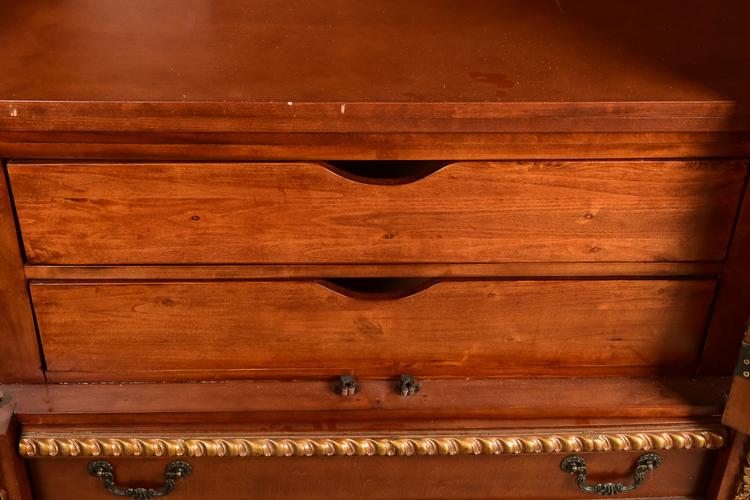 Ornate Mirrored Armoire