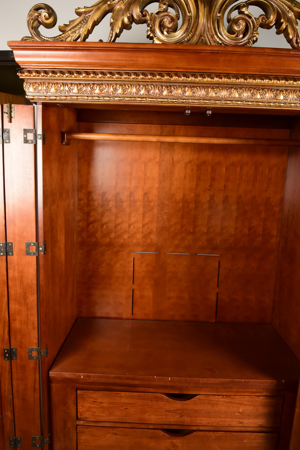 Ornate Mirrored Armoire