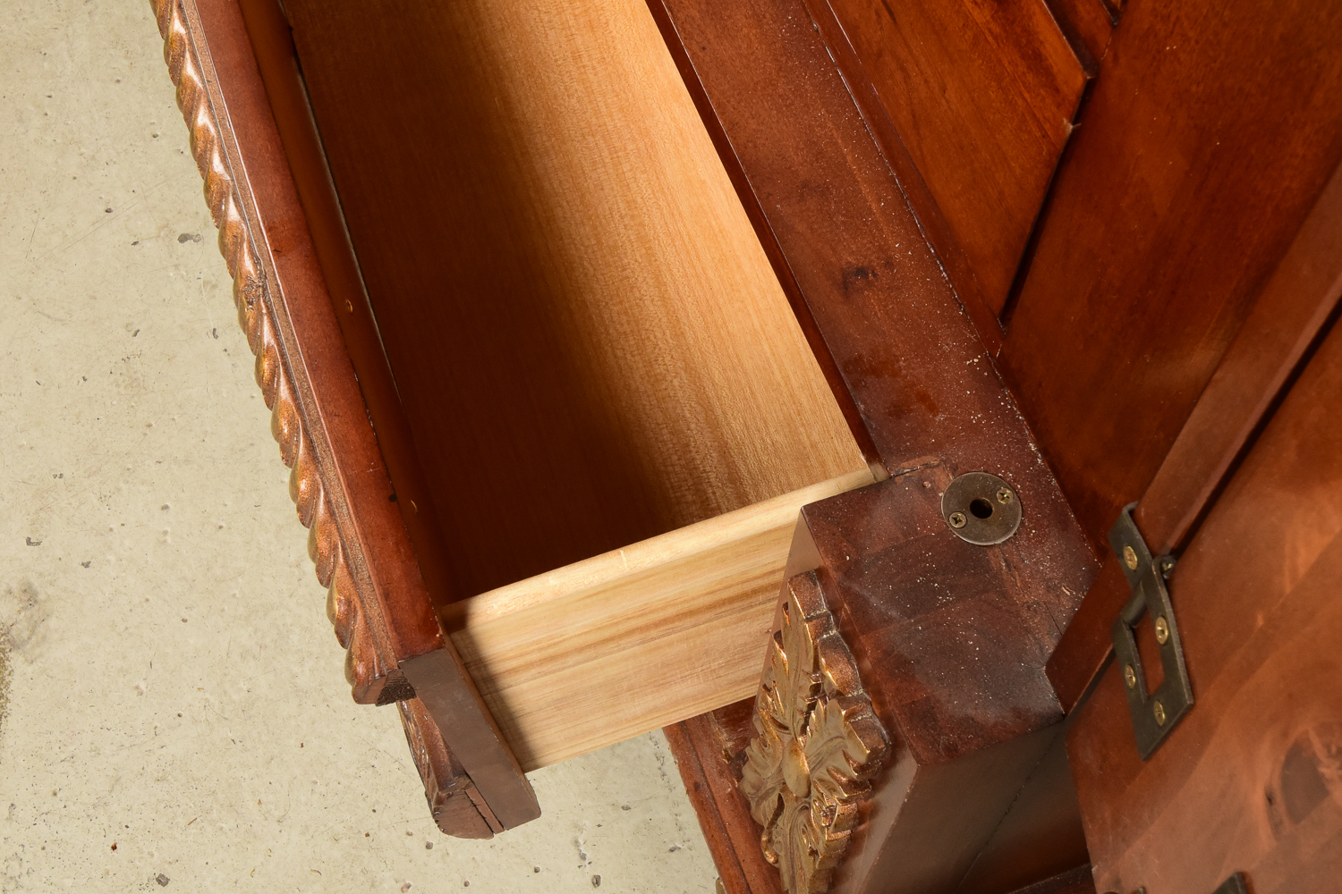 Ornate Mirrored Armoire