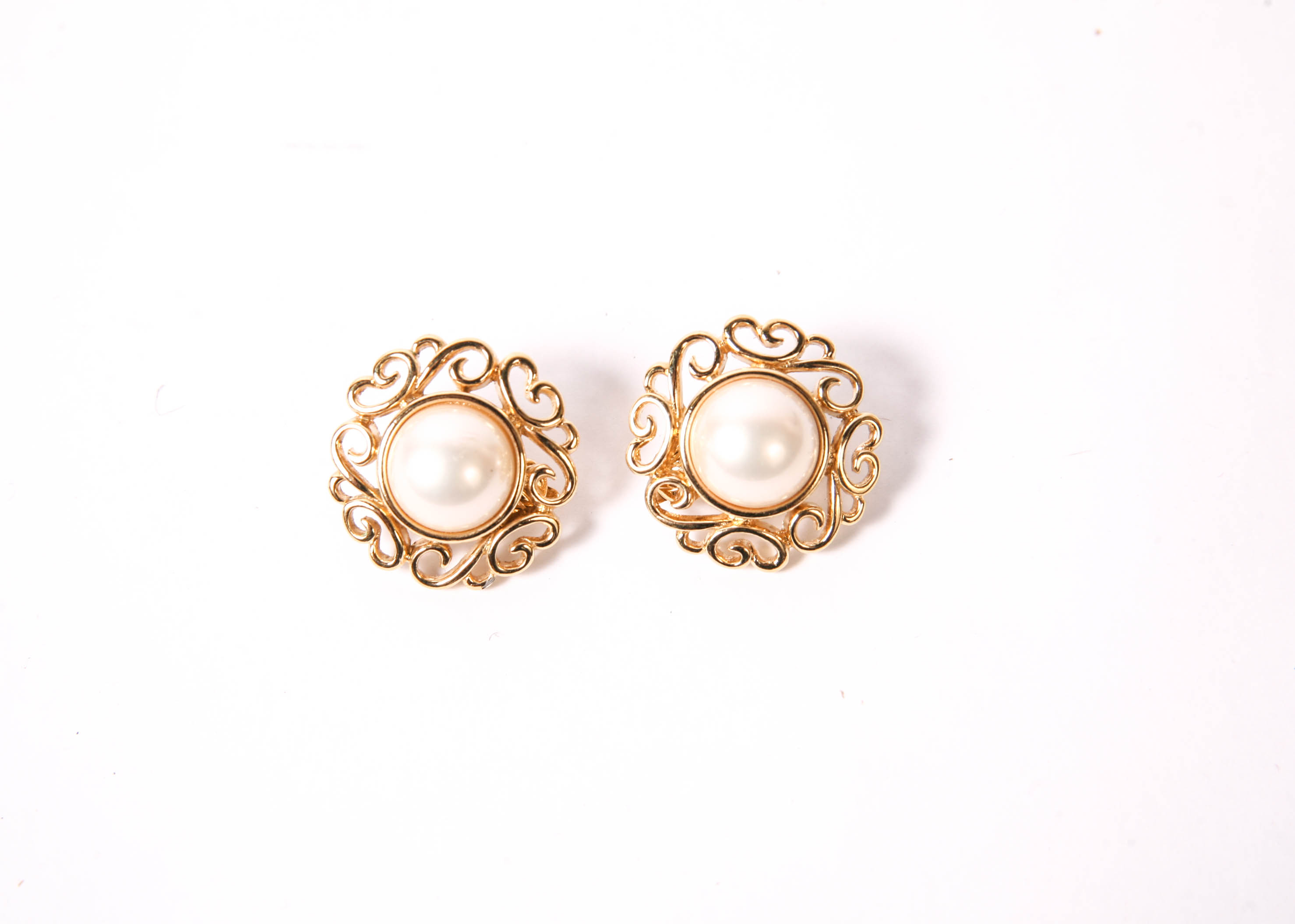 Collection of Gold Tone Vintage Clip-on Earrings