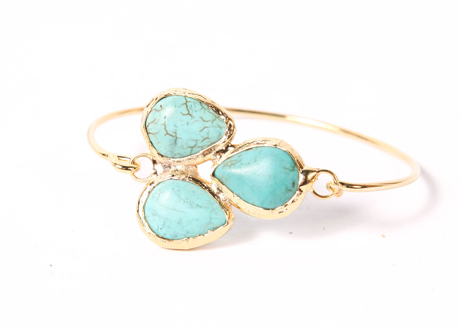 Gold Tone Bracelets with Multi-Colored Stones from Turkey