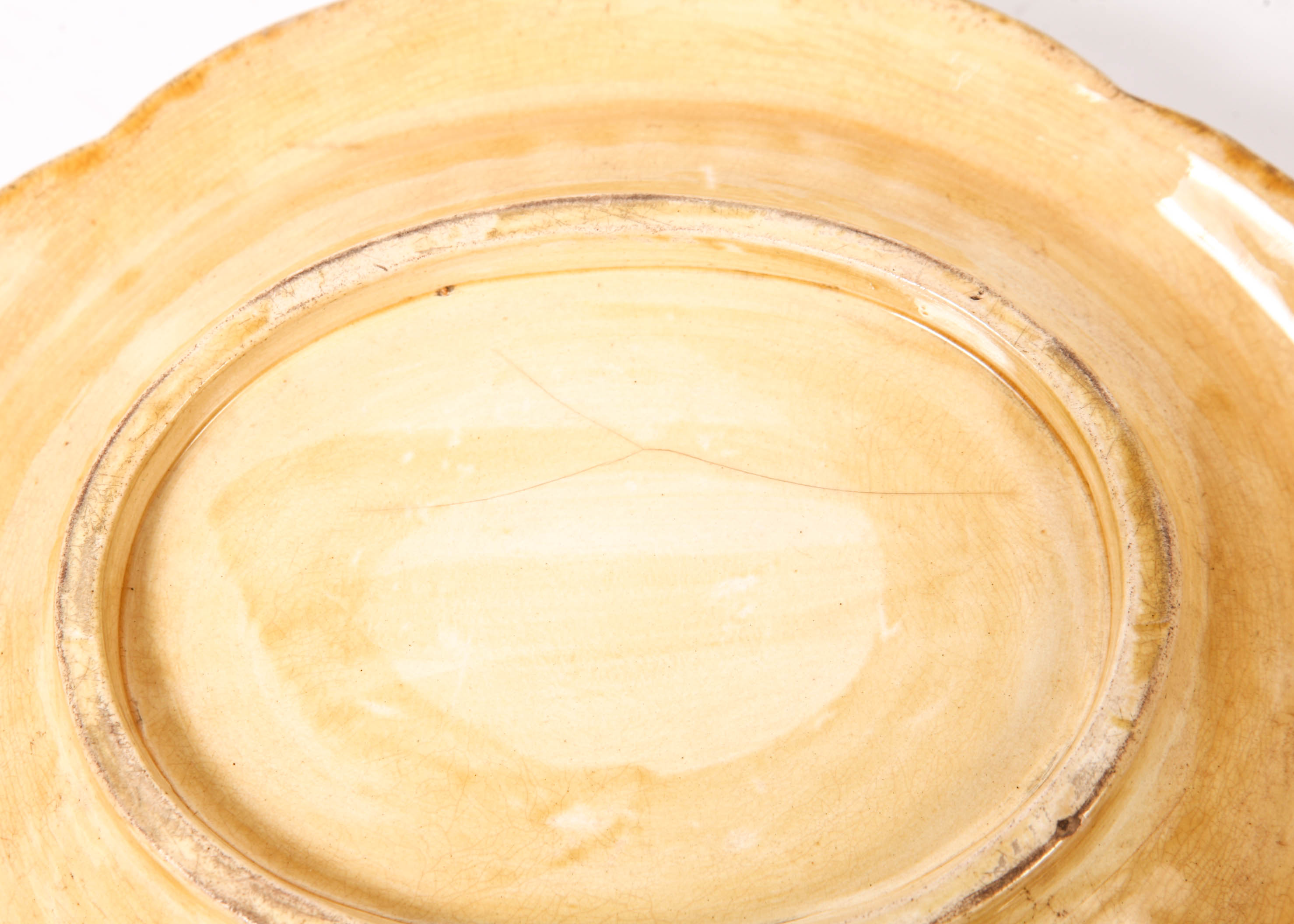 Antique Majolica Wheat Tray with Mottos