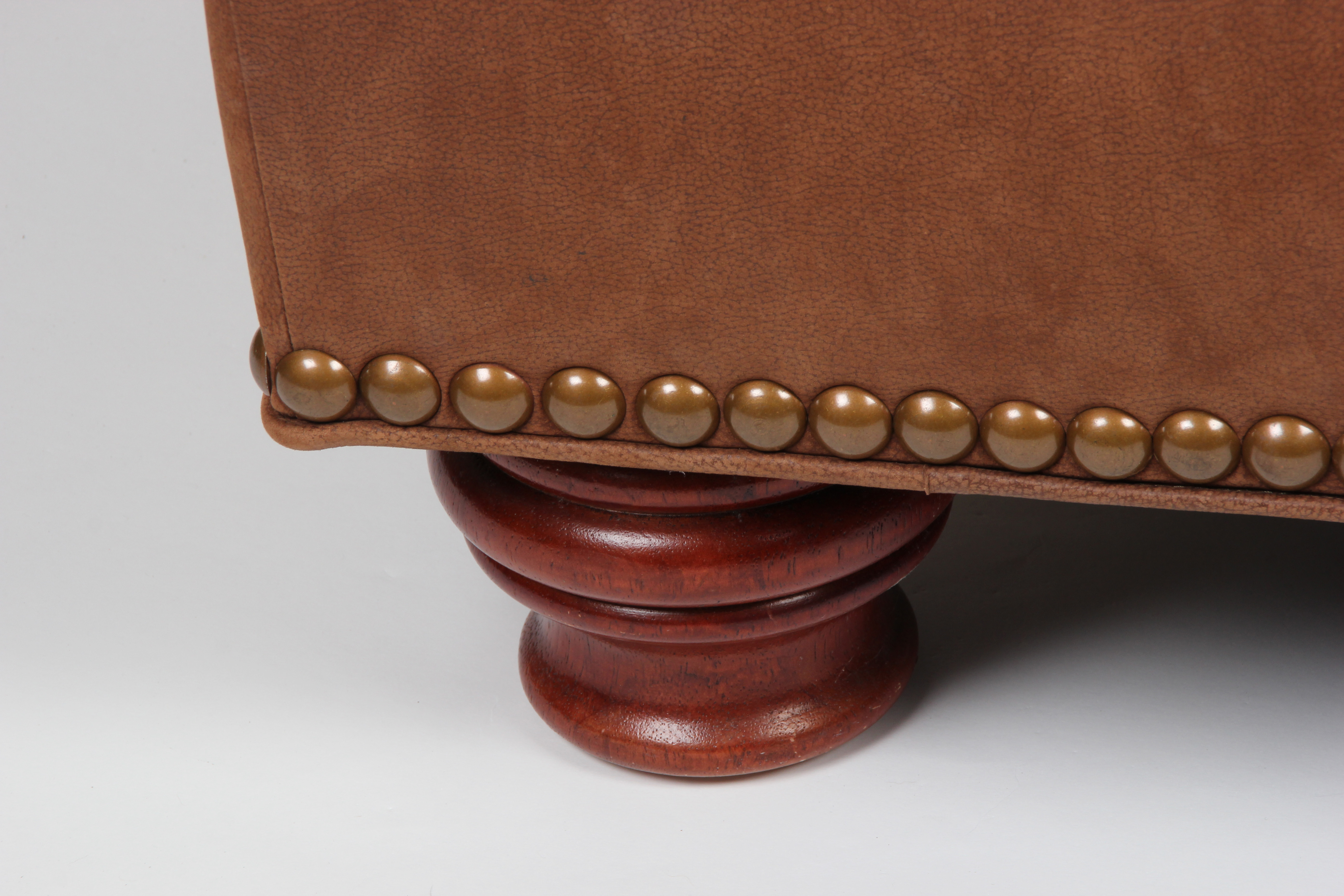 Thomasville Marrakesh Brown Leather Ottoman