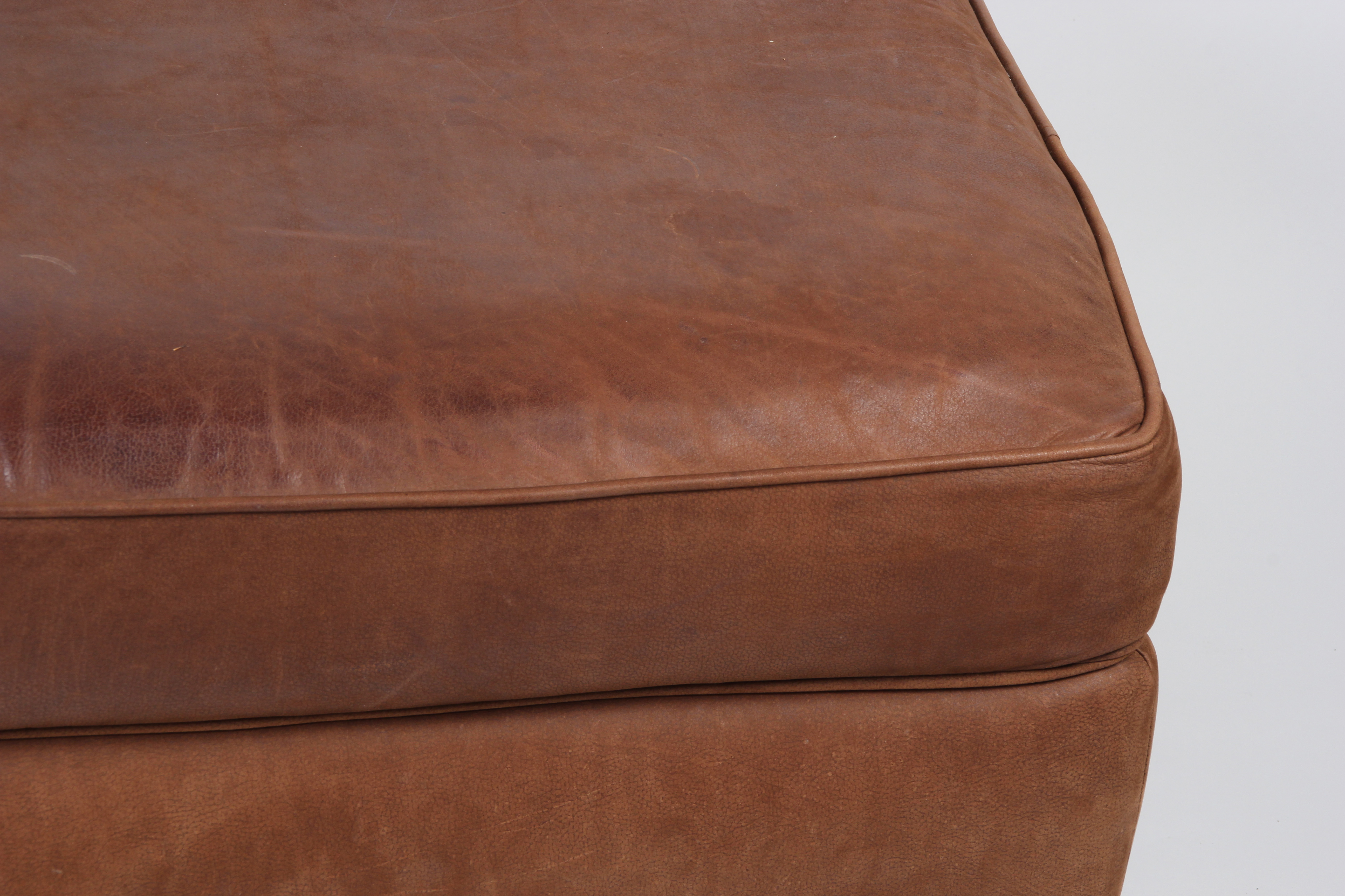 Thomasville Marrakesh Brown Leather Ottoman