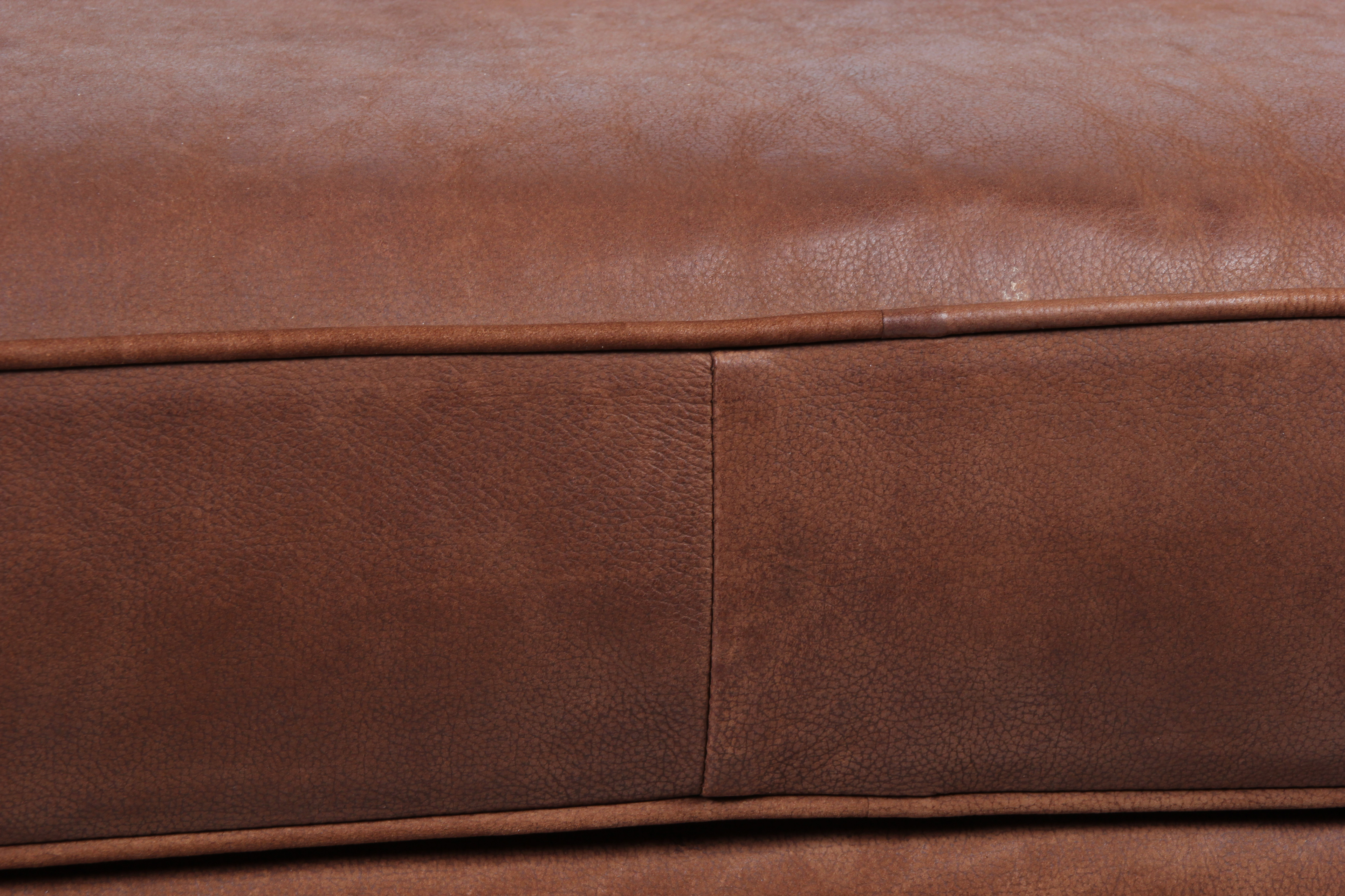Thomasville Marrakesh Brown Leather Ottoman