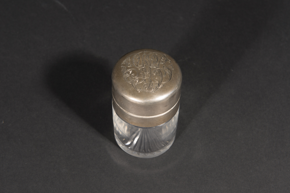 Antique Sterling Silver And Glass Vanity Bottles