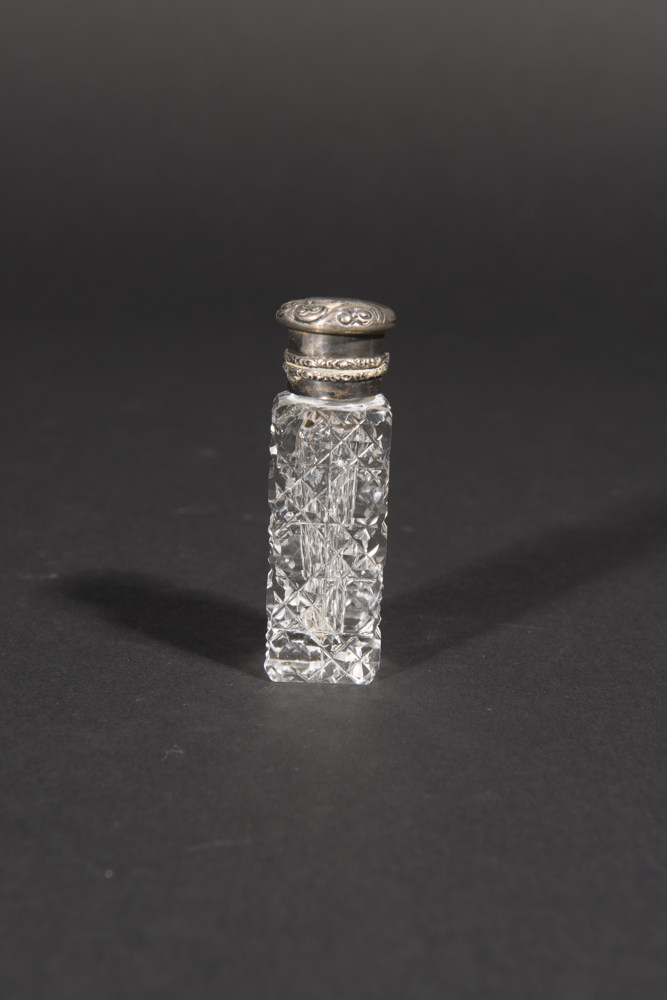 Antique Sterling Silver And Glass Vanity Bottles