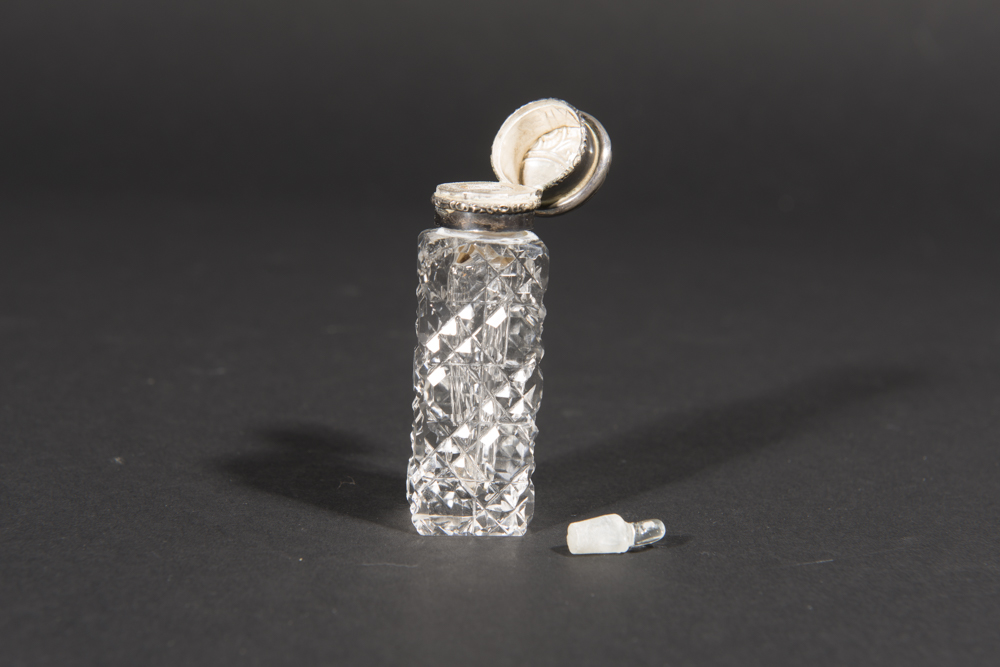 Antique Sterling Silver And Glass Vanity Bottles