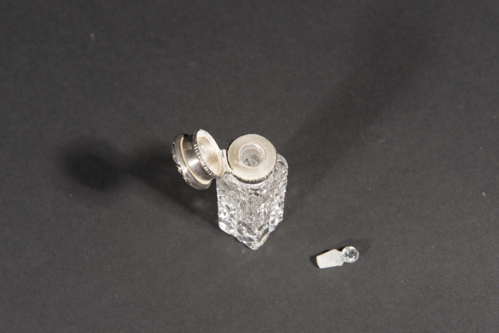 Antique Sterling Silver And Glass Vanity Bottles