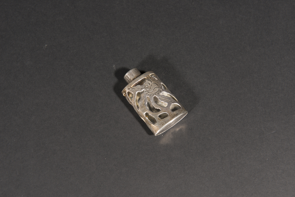 Antique Sterling Silver And Glass Vanity Bottles