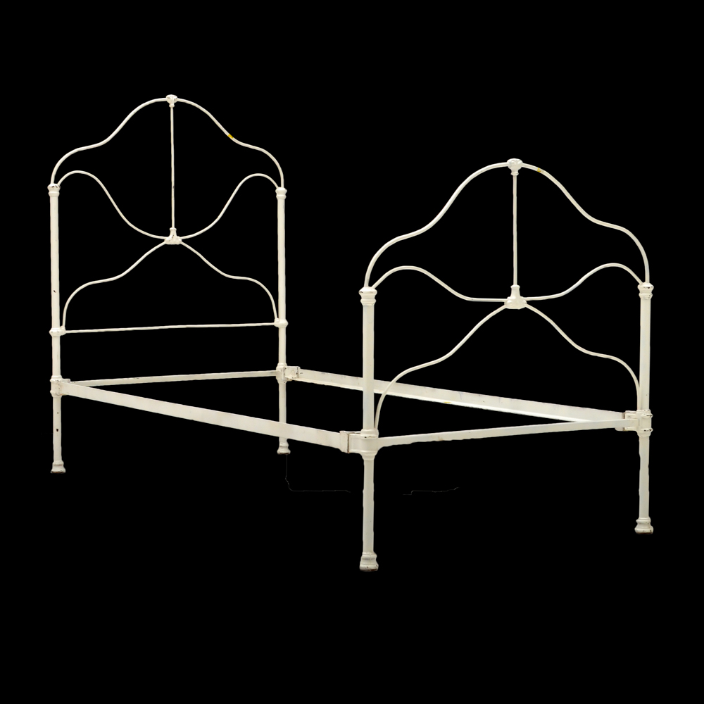 White Wrought Iron Twin Bed Frame