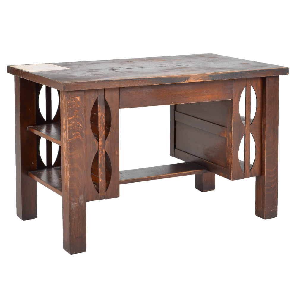 Arts and Crafts Mission Oak Desk