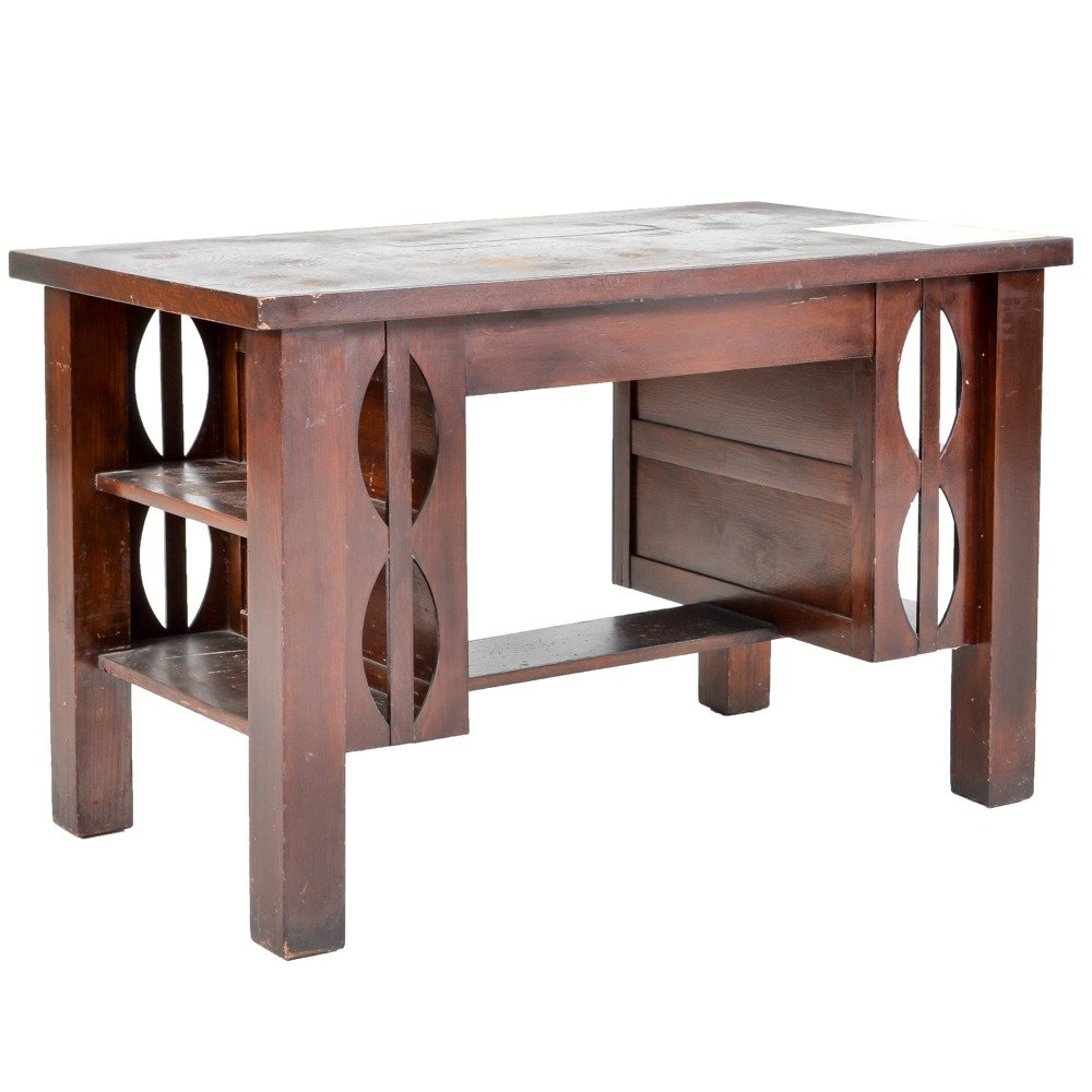 Arts and Crafts Mission Oak Desk