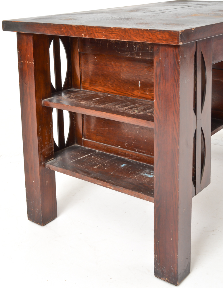 Arts and Crafts Mission Oak Desk