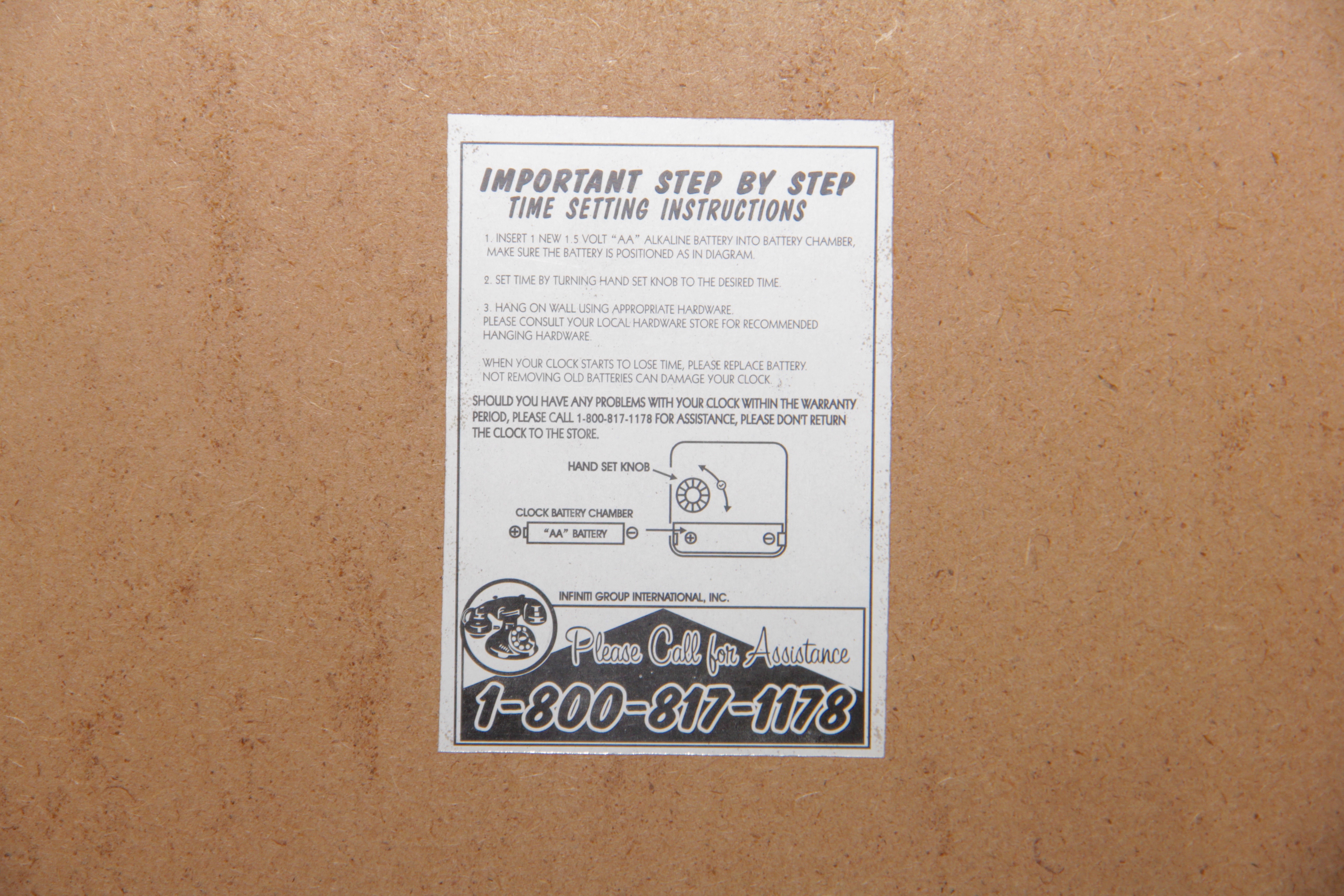 Sterling & Noble Round Wall Clock