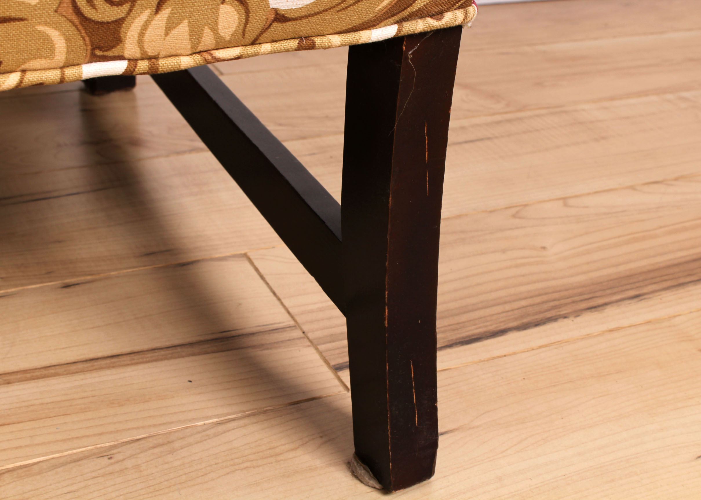 Contemporary Floral Upholstery Wingback Chair