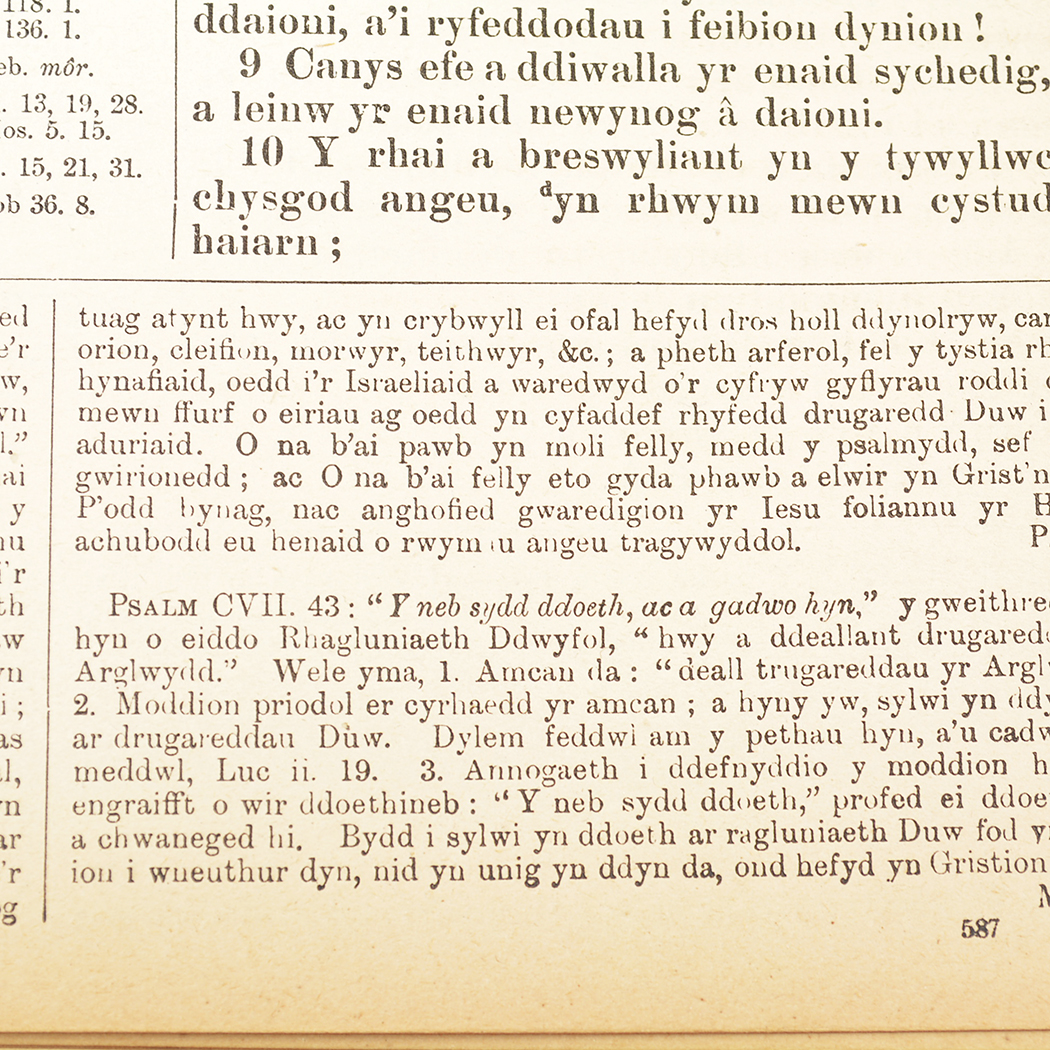 Antique Welsh Family Bible