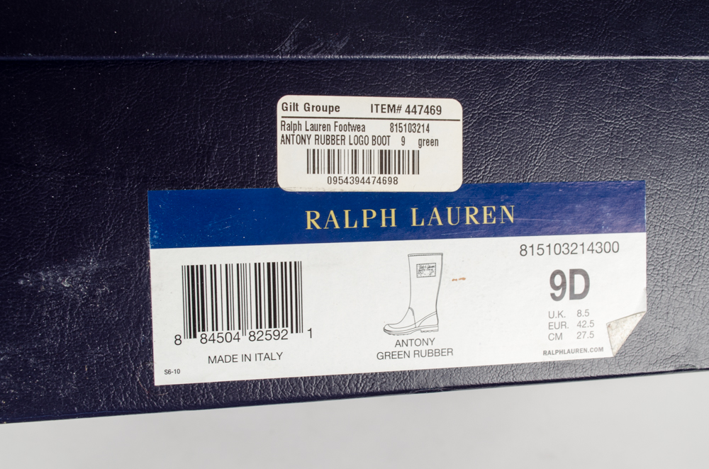 Ralph Lauren "Antony" Rubber Boots